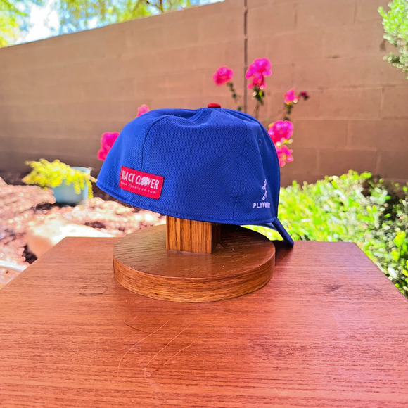 Black Clover Hat Blue Red Four Leaf Clover Live Lucky Flex Fit Cap L/XL - Picture 3 of 5